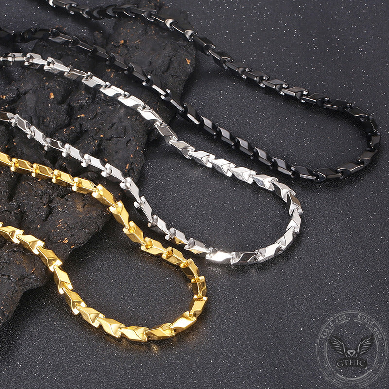 Mechanical Dragon Bone Chain Stainless Steel Necklace