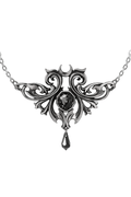 Midnight Memorial Baroque Pendant With Black Crystal Drop