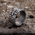Minimalist Retro Texture Cross Stainless Steel Ring