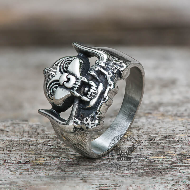 Mot��rhead Stainless Steel Warpig Finger Ring