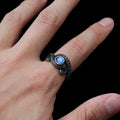 Octopus Tentacle Blue Gem Ring