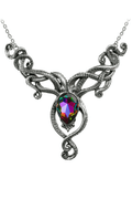 Octopus Tentacle Necklace With Rainbow Crystal Jewel