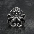 Octopus Skull Sterling Silver Animal Ring
