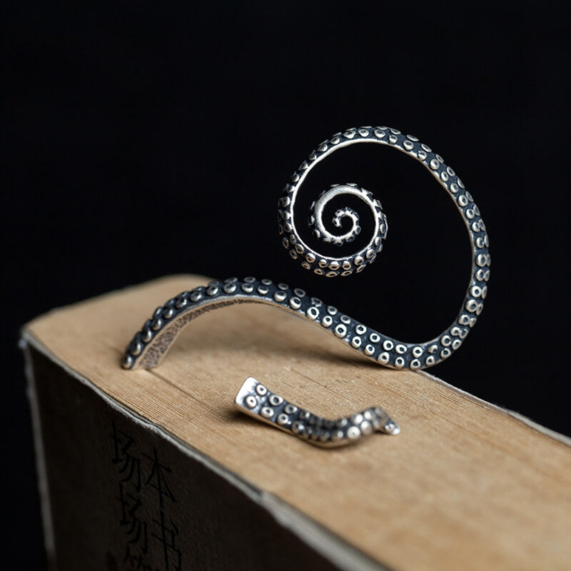 Octopus Tentacles Sterling Silver Ear Cuff Earring