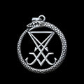 Ouroboros Sigil of Lucifer Snake Pendant