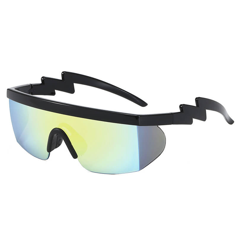 Outdoor Lightning Temple Irregular Cycling Sunglasses