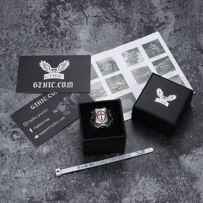 Paladin Shield Stainless Steel Ring
