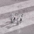 Pentagram Viking Rune Stainless Steel Stud Earrings