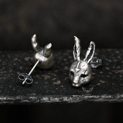 Anti Cross Hare Sterling Silver Ear Stud