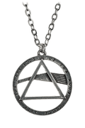 Pink Floyd "dark Side" Moon Pewter Prism Pendant