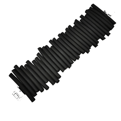 Punk Black Wide Bracelets / Rock Style Silicone Bangles / Handmade Rubber Jewelry