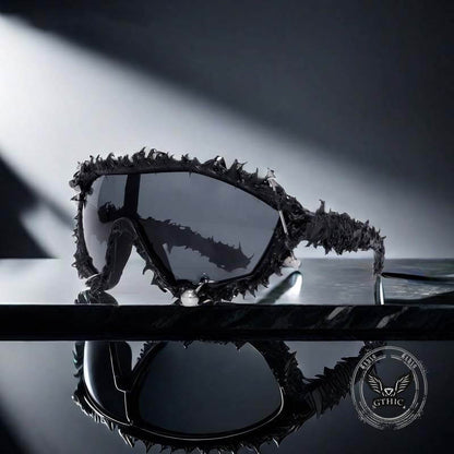 Punk Arrow Decorated Drip Glue Pc Sunglasses