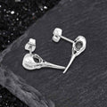 Punk Crow Skull Stainless Steel Stud Earrings