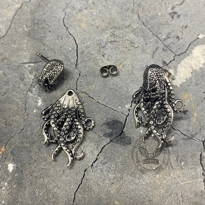 Punk Octopus Stainless Steel Animal Earrings