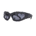 Punk Sharp Teeth Design Drip Glue Pc Sunglasses