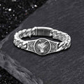 Punk Wolf Head Cuban Chain Stainless Steel Bracelet