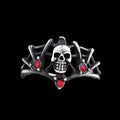 Red Stone Skull Ring