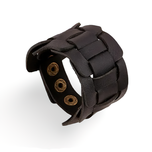 Retro Genuine Leather Belt Wristband / Bangle Snaps Fastener Cuff Bracelet / Alternative Accessories