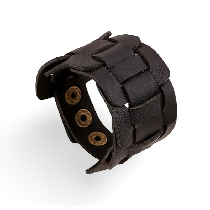 Retro Genuine Leather Belt Wristband / Bangle Snaps Fastener Cuff Bracelet / Alternative Accessories