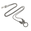 Retro Long Chain With Real Silver / Marcasite Stone Pendant / S925 Sterling Silver Jewelry
