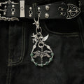 Retro Angel Wings Matte Beaded Alloy Pants Chain