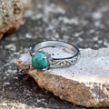 Gothic Gem-set Stainless Steel Ring