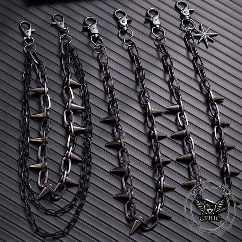 Retro Rock Spiked Punk Alloy Pants Chain