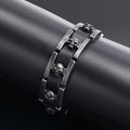 Retro Skull Heads Watch Buckle Stainless Steel Bracelet