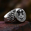Retro Thor's Hammer Flame Stainless Steel Viking Ring