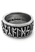 Runic Metal-wear Ring With Deep-cut Nordic Runes
