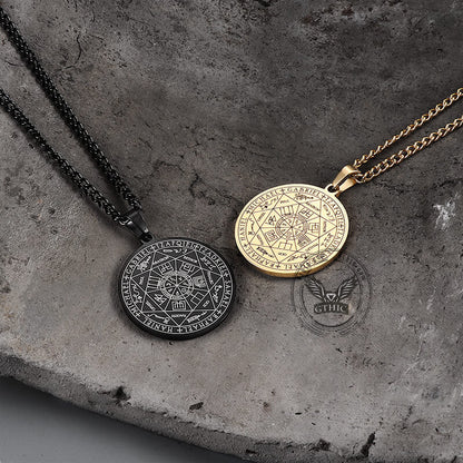 Seal of the Seven Archangels Stainless Steel Necklace