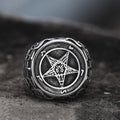 Sigil of Baphomet Stainless Steel Satan Ring