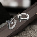 Simple Cross Sterling Silver Earrings