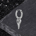 Simple Crow Head Stainless Steel Beast Drop Earrings