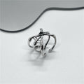 Simple Spider Web Sterling Silver Open Ring