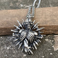 Skeleton Bones Sterling Silver Skull Pendant