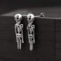 Skeleton Sterling Silver Earrings