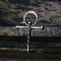 Skulls and Cross Sterling Silver Brass Pendant