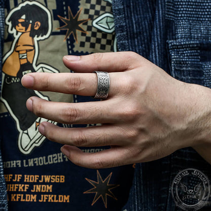 St. Benedict Medal Stainless Steel Cross Ring