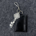 Stylish St. Benedict Key Black Pu Leather Waist Wallet