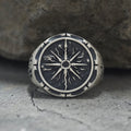 Sun Moon Compass Sterling Silver Ring