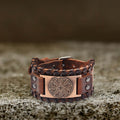Sun Wheel Knot Amulet Leather Wristband Bracelet