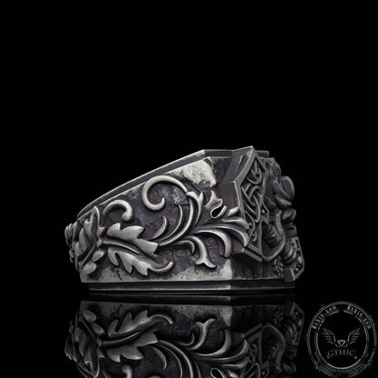 Thor���s Hammer Triquetra Sterling Silver Viking Ring