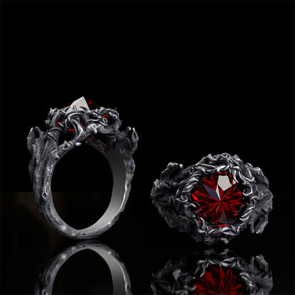 Thorns Gem-set Sterling Silver Gothic Ring