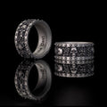 Till Death Do Us Part Skull Rose Sterling Silver Ring