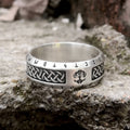 Tree of Life Knot Sterling Silver Viking Band Ring
