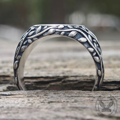 Tree of Life Yggdrasil Sterling Silver Viking Ring