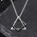 Triangle Geometric Viking Runes Stainless Steel Pendant