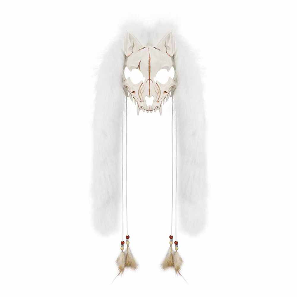 Viking Fox Long Ear Plush Cosplay Animal Mask