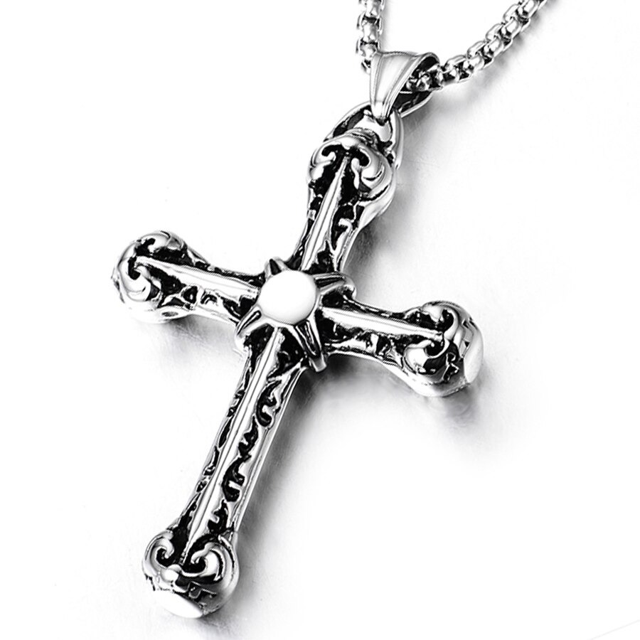 Pendant Cross With 925 Sterling Silver / Gothic Jewelry for and